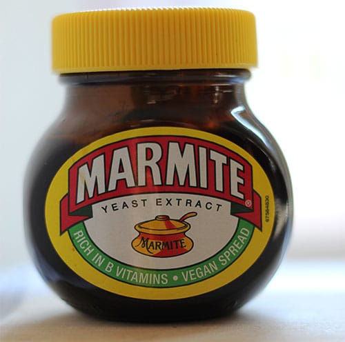 Jar of Marmite yeast extract.