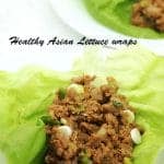 Asian cauliflower lettuce wraps on 2 plates