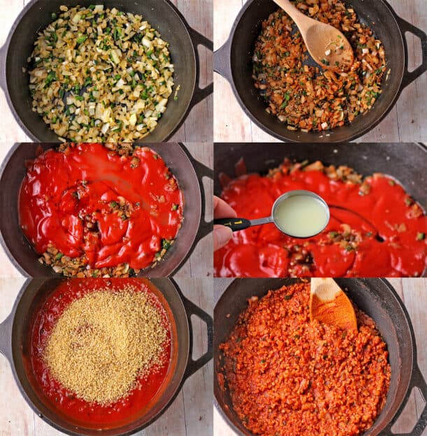 How to make Mexican bulgur bowl filling.
