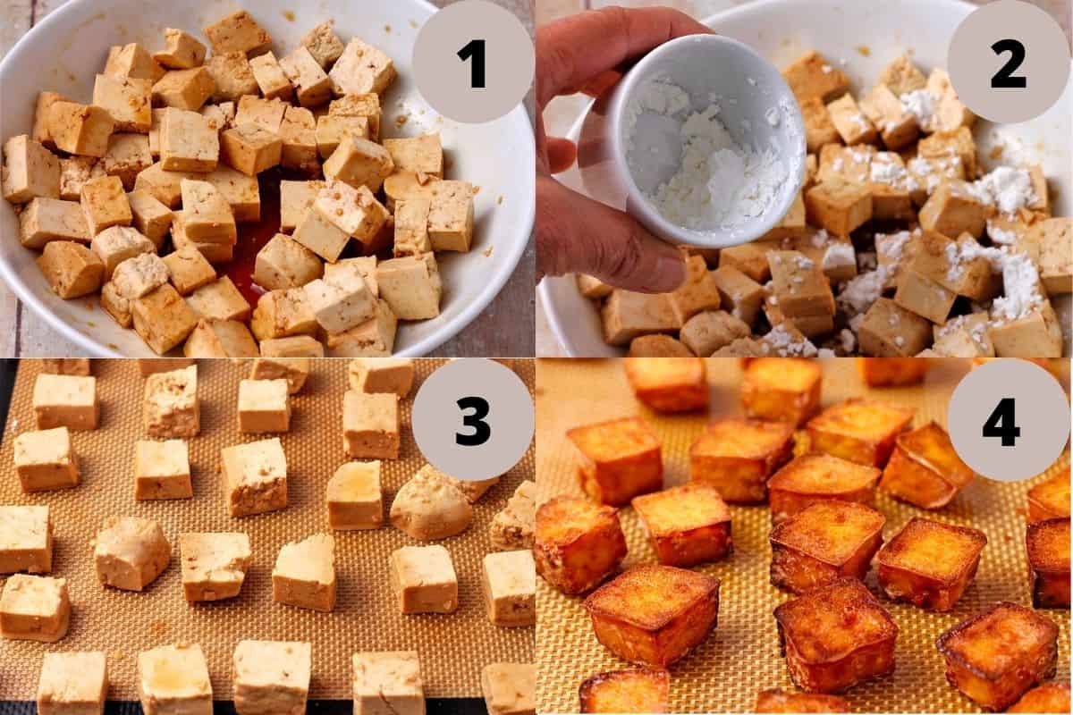 How to make baked tofu in 4 steps.