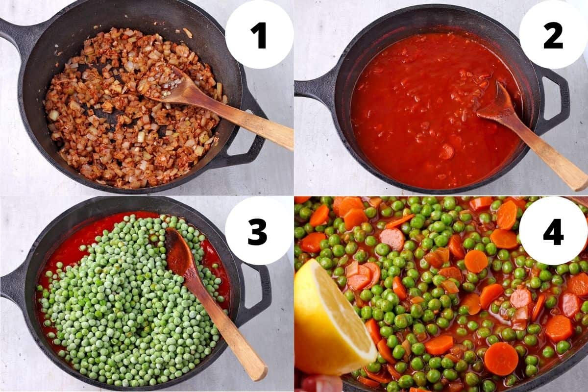 How to make pea stew in 4 pictures.