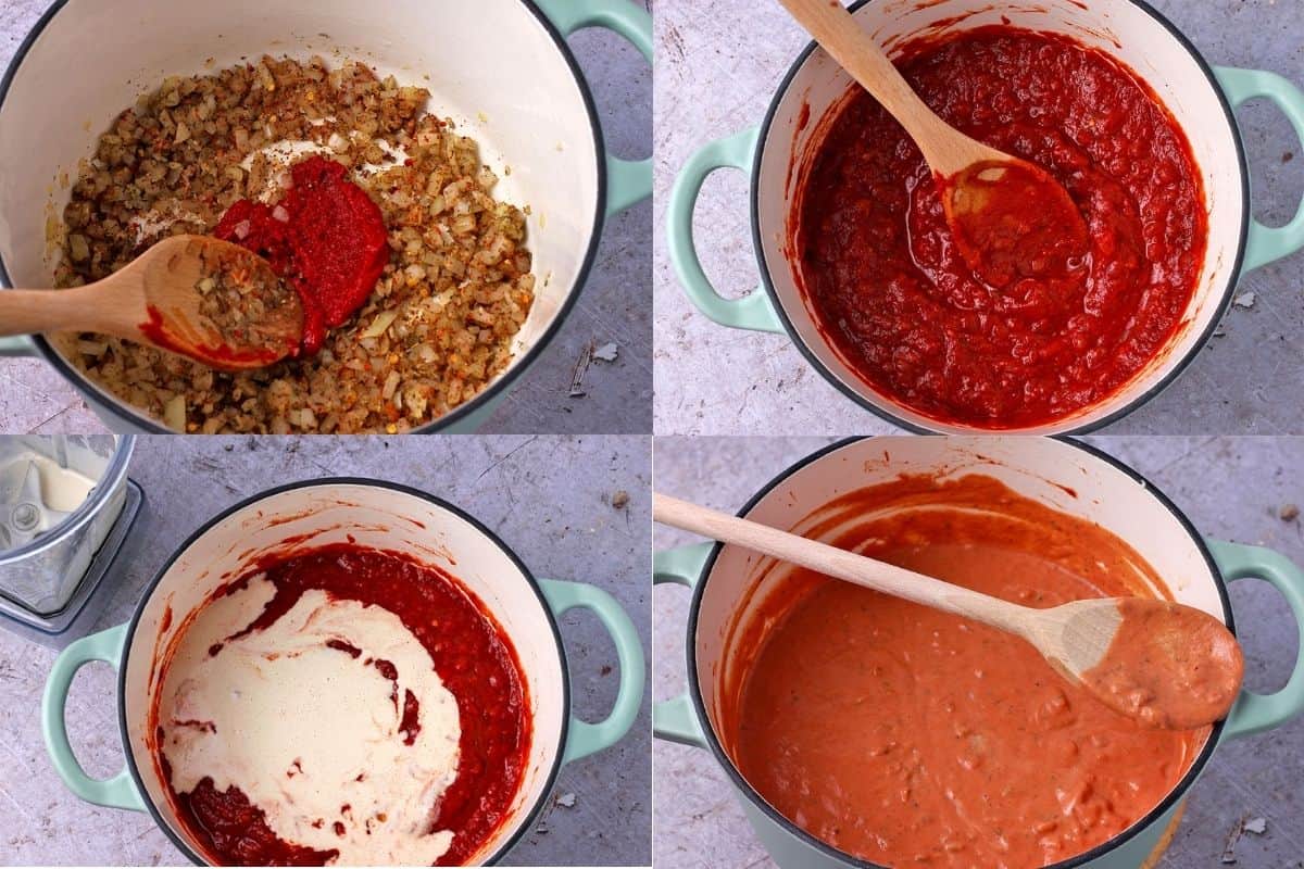 How to make pink sauce in 4 steps.